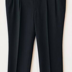 Oscar de la Renta Black Dress Pants Men’s 34x29 Pleated Wool Formal Trousers Dry